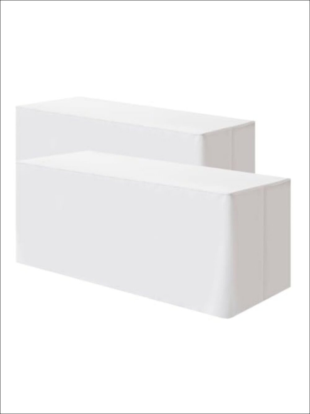 2 Pack Fitted Tablecloth for 6 Foot Rectangle Tables Waterproof Polyester Table